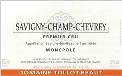 2019 Savigny-lès-Beaune 1er Cru Rouge, Champ-Chevrey, Domaine Tollot-Beaut